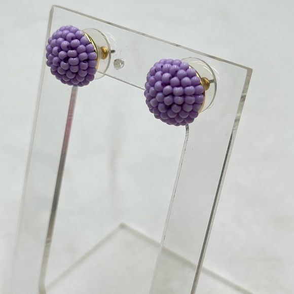 J. Crew Lavender Lilac Seed Bead
Beaded Post Small Round Stud Pierced Earrings - Picture 10 of 15